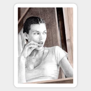 Breakfast with Milla Jovovich Sticker